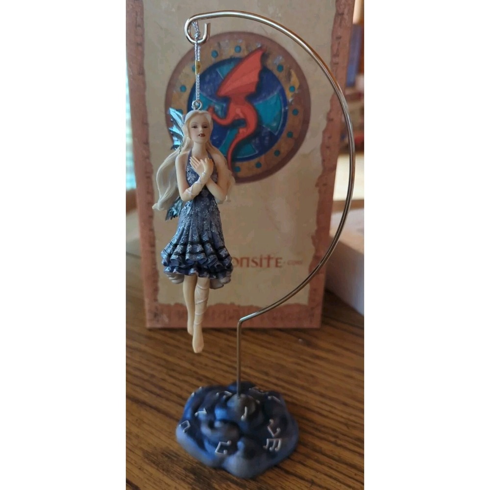 Dragonsite BLUE NOCTURNE Hanging Ornament Figurine Statue With Stand & Box